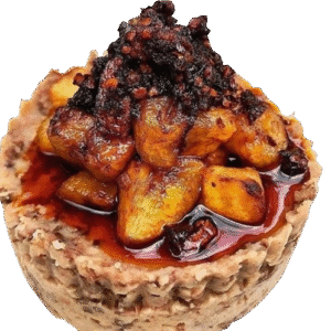 Ewa Agoyin (Agoyin Beans) + Fried Plantain (Dodo) or Bread Combo